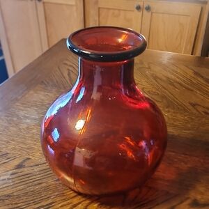 Crimson Glass Vase